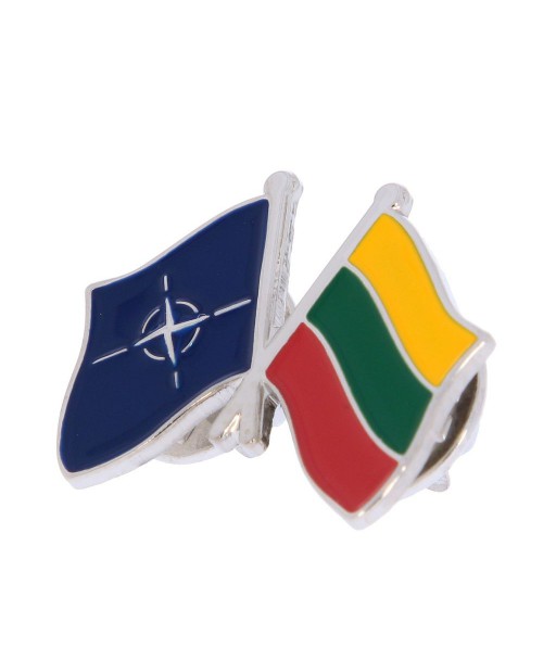NATO and Lithuanian Flag Pin